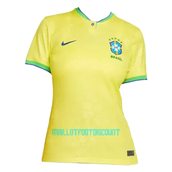 Maillot De Foot Brésil Femme Domicile Coupe du Monde 2022