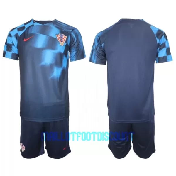 Kit De Football Croatie Enfant Extérieur Coupe du Monde 2022