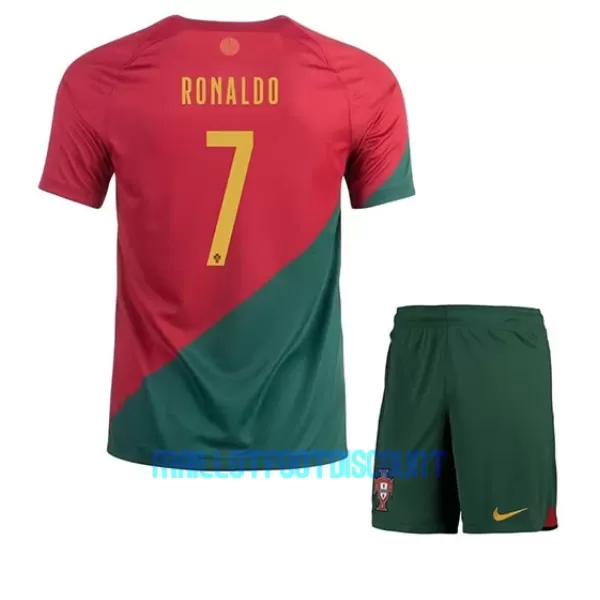 Kit De Football Portugal Cristiano Ronaldo 7 Enfant Domicile Coupe du Monde 2022