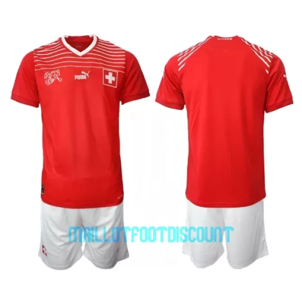 Kit De Football Suisse Enfant Domicile Coupe du Monde 2022