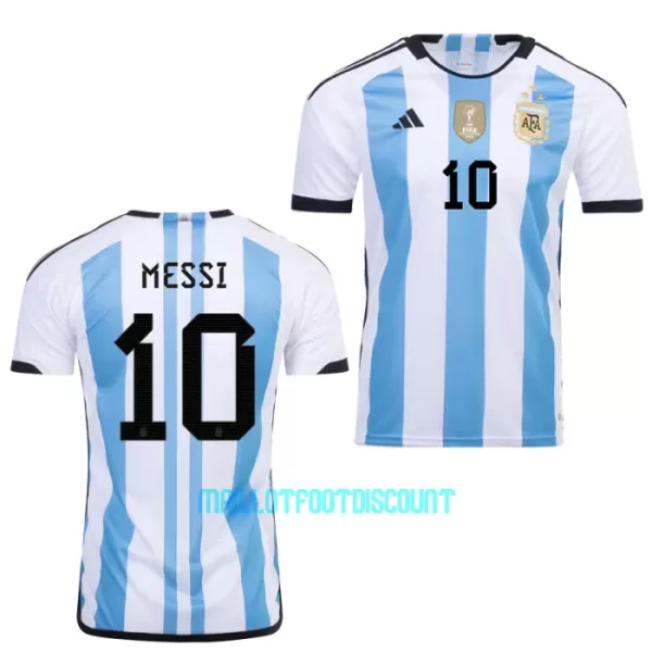 Maillot De Foot Argentine 3 Star Lionel Messi 10 Domicile Coupe du Monde 2022