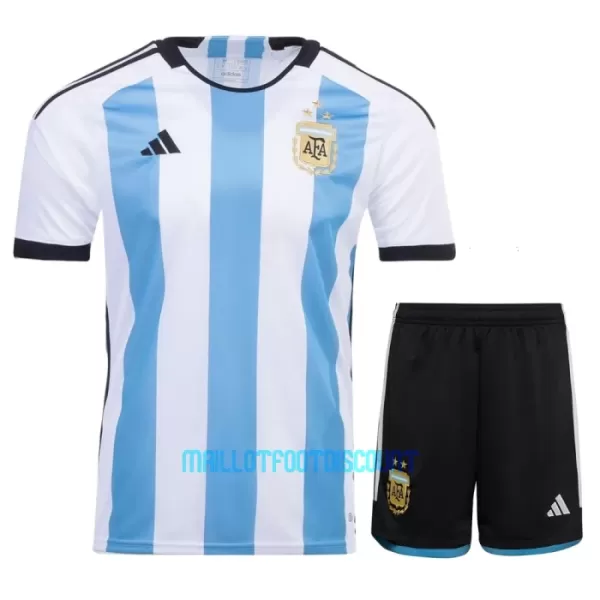 Kit De Football Argentine 3 Star Enfant Domicile Coupe du Monde 2022