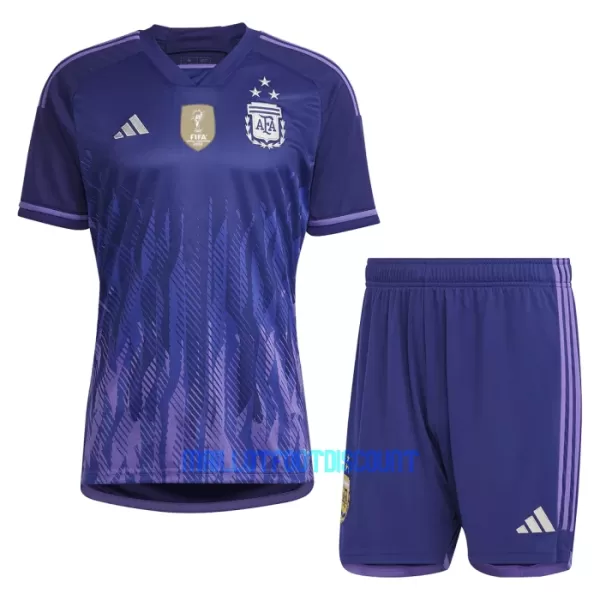 Kit De Football Argentine 3 Star Enfant Extérieur Coupe du Monde 2022