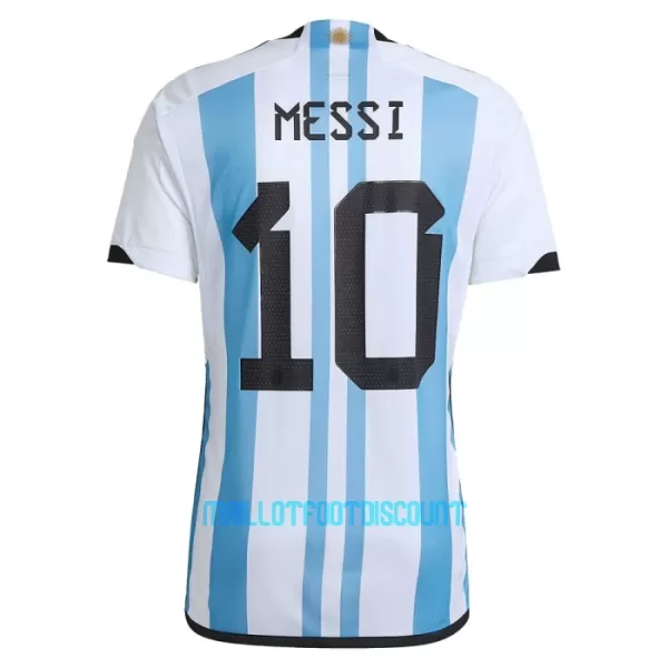 Kit De Football Argentine 3 Star Lionel Messi 10 Enfant Domicile Coupe du Monde 2022