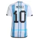 Kit De Football Argentine 3 Star Lionel Messi 10 Enfant Domicile Coupe du Monde 2022