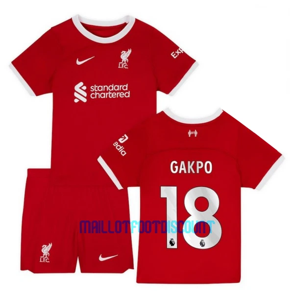 Kit De Football Liverpool Cody Gakpo 18 Enfant Domicile 23/24