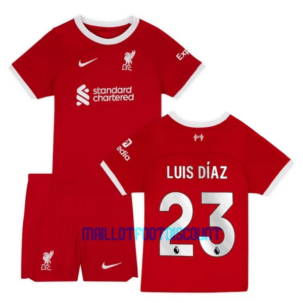 Kit De Football Liverpool Luis Díaz 23 Enfant Domicile 23/24