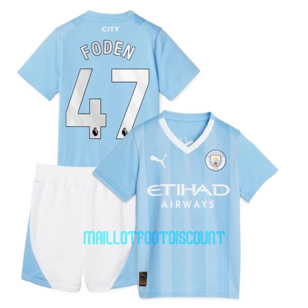 Kit De Football Manchester City Phil Foden 47 Enfant Domicile 23/24