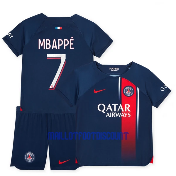 Kit De Football Paris Saint-Germain Kylian Mbappé 7 Enfant Domicile 23/24