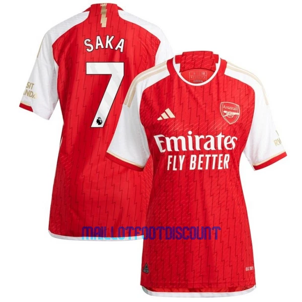 Maillot De Foot Arsenal Bukayo Saka 7 Femme Domicile 23/24