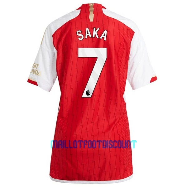 Maillot De Foot Arsenal Bukayo Saka 7 Femme Domicile 23/24