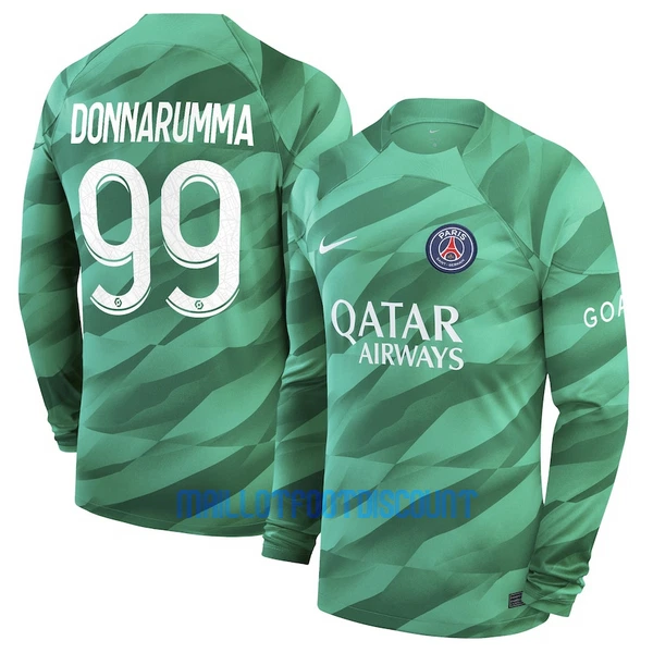 Maillot De Foot Gardien Paris Saint-Germain Gianluigi Donnarumma 99 Domicile 23/24 Manches Longues