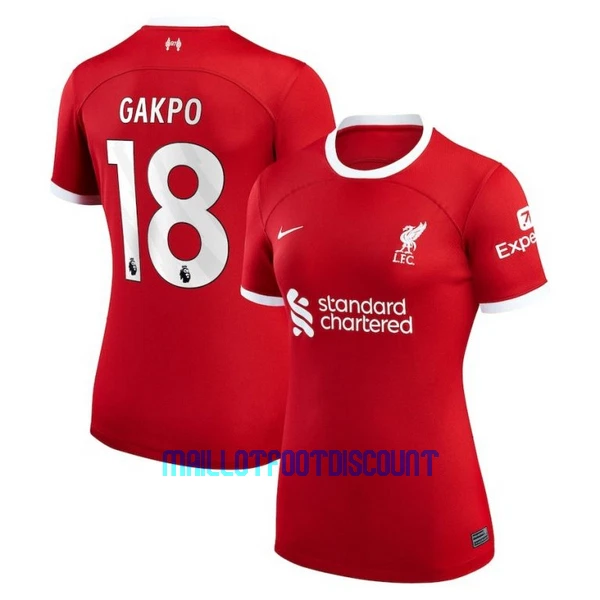 Maillot De Foot Liverpool Cody Gakpo 18 Femme Domicile 23/24