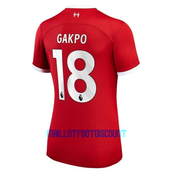 Maillot De Foot Liverpool Cody Gakpo 18 Femme Domicile 23/24