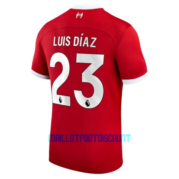 Maillot De Foot Liverpool Luis Díaz 23 Domicile 23/24