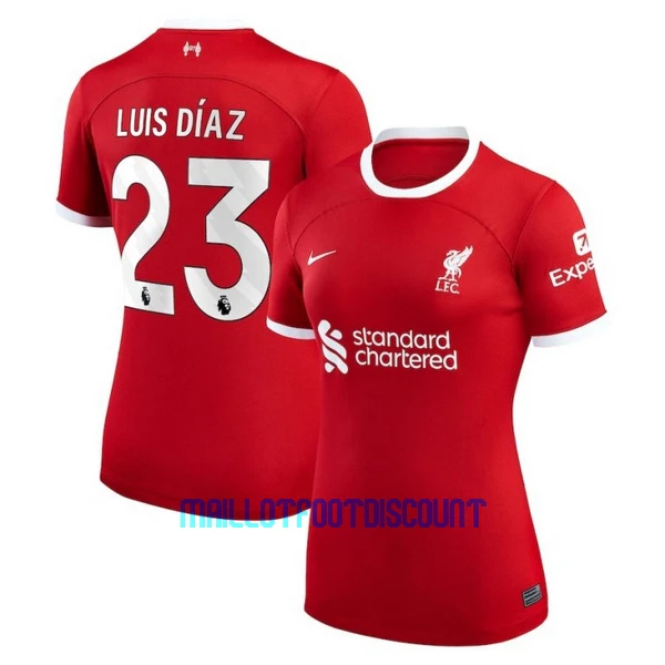 Maillot De Foot Liverpool Luis Díaz 23 Femme Domicile 23/24