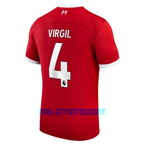 Maillot De Foot Liverpool Virgil van Dijk 4 Domicile 23/24