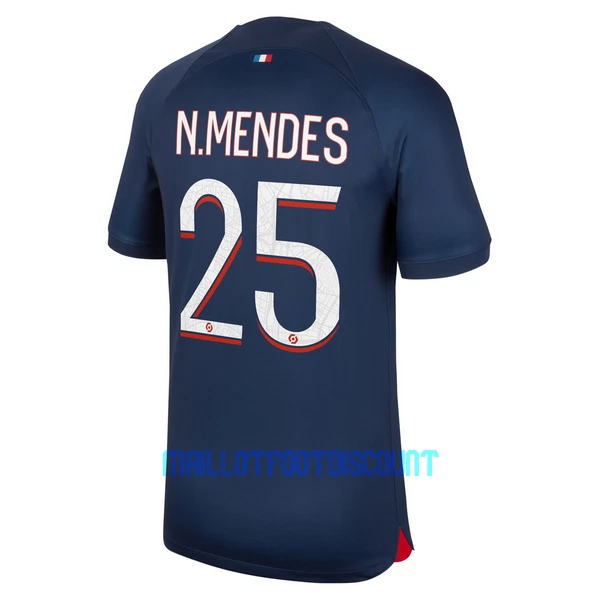 Maillot De Foot Paris Saint-Germain N.Mendes 25 Domicile 23/24