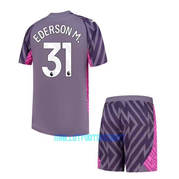 Kit De Football Gardien Manchester City Ederson Moraes Enfant Extérieur 23/24