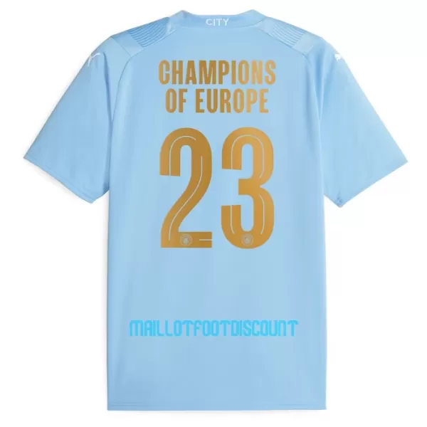 Kit De Football Manchester City Champions of Europe Enfant Domicile 23/24