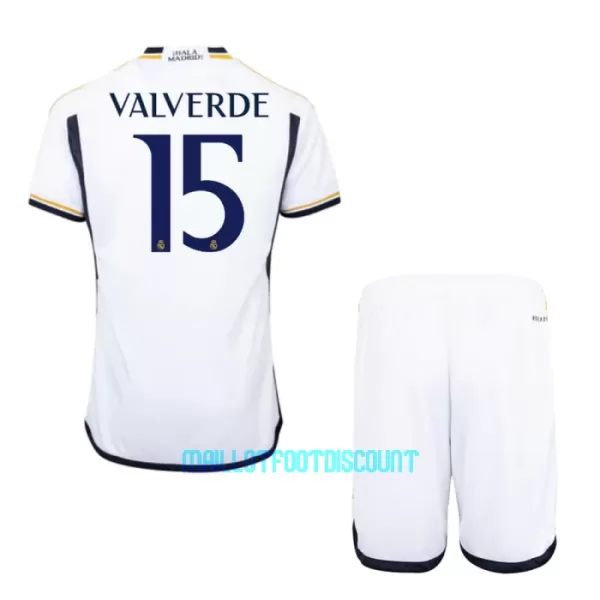 Kit De Football Real Madrid Federico Valverde 15 Enfant Domicile 23/24