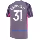 Maillot De Foot Gardien Manchester City Ederson Moraes Extérieur 23/24