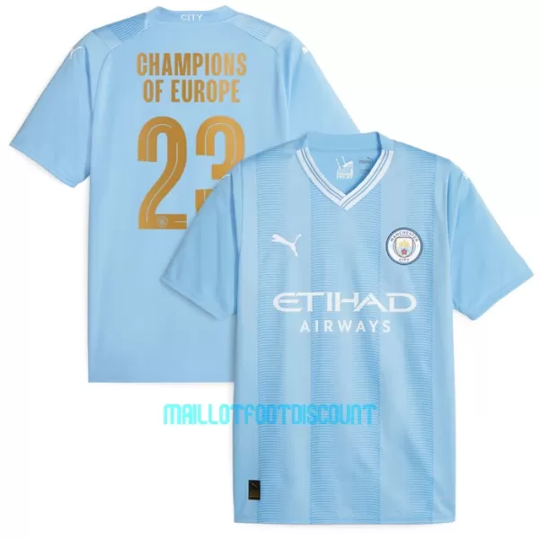 Maillot De Foot Manchester City Champions of Europe Domicile 23/24