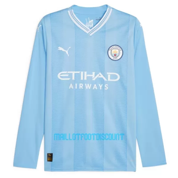 Maillot De Foot Manchester City Champions of Europe Domicile 23/24 Manches Longues