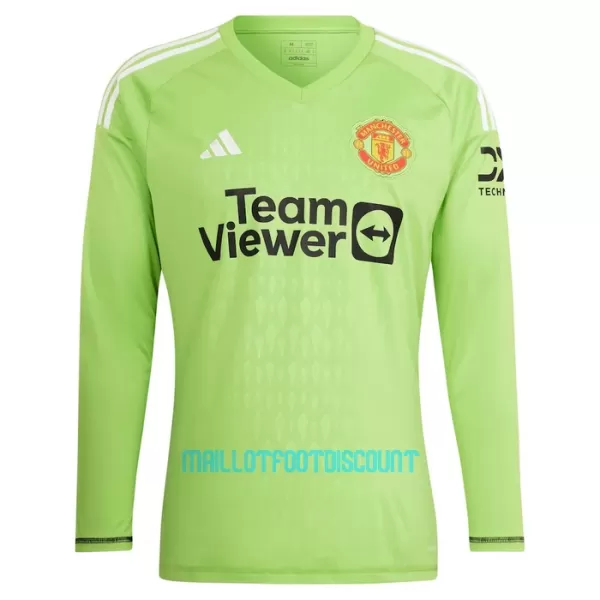 Kit De Football Gardien Manchester United De Gea 1 Enfant Domicile 23/24 Manches Longues