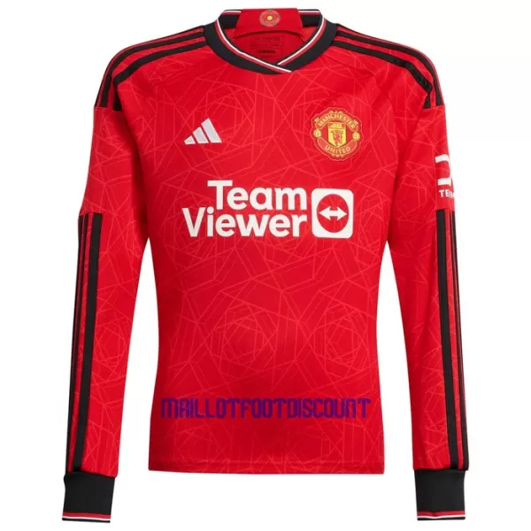 Kit De Football Manchester United Enfant Domicile 23/24 Manches Longues