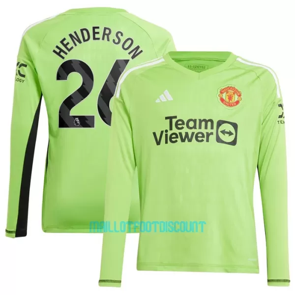 Maillot De Foot Gardien Manchester United Henderson 26 Domicile 23/24 Manches Longues