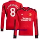 Maillot De Foot Manchester United Bruno Fernandes 8 Domicile 23/24 Manches Longues