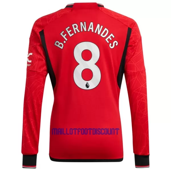 Maillot De Foot Manchester United Bruno Fernandes 8 Domicile 23/24 Manches Longues