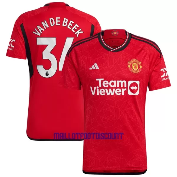 Maillot De Foot Manchester United Donny Van de Beek 34 Domicile 23/24