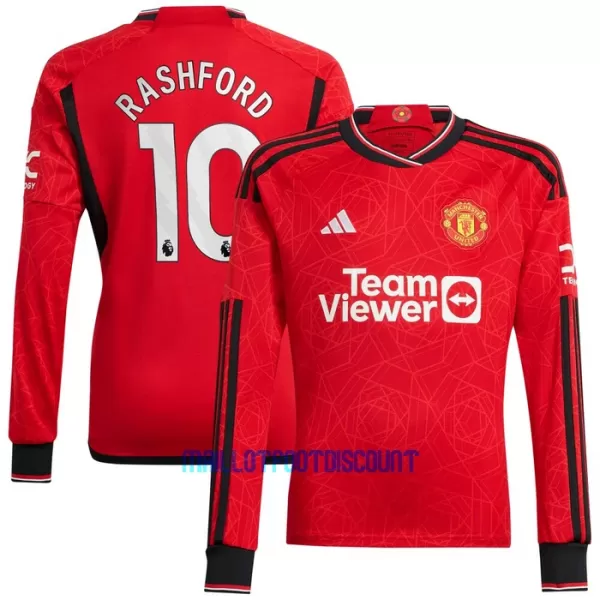 Maillot De Foot Manchester United Marcus Rashford 10 Domicile 23/24 Manches Longues