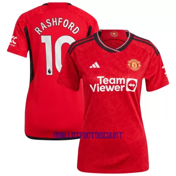 Maillot De Foot Manchester United Marcus Rashford 10 Femme Domicile 23/24