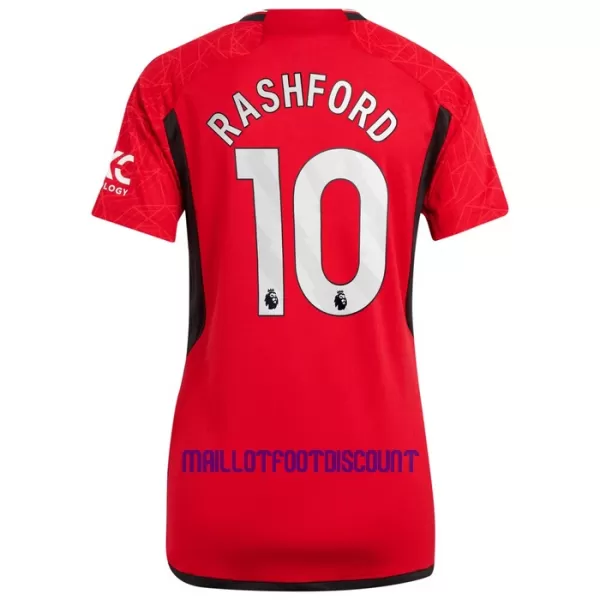 Maillot De Foot Manchester United Marcus Rashford 10 Femme Domicile 23/24