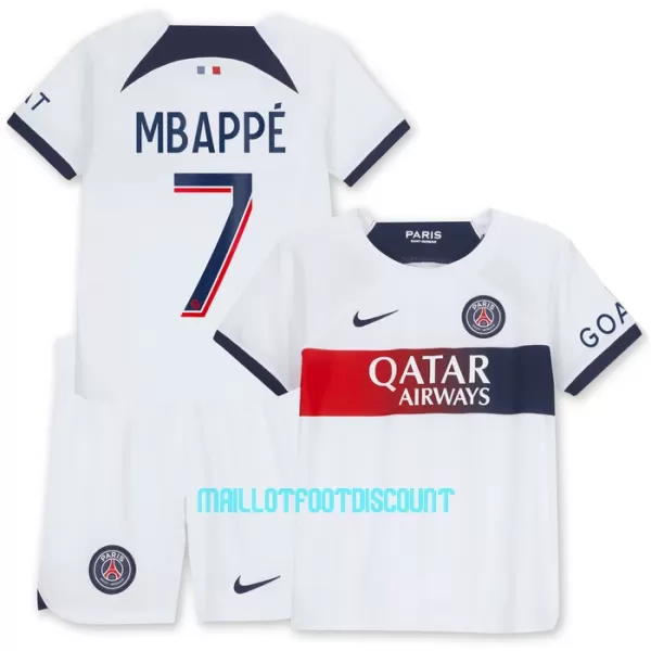 Kit De Football Paris Saint-Germain Kylian Mbappé 7 Enfant Extérieur 23/24