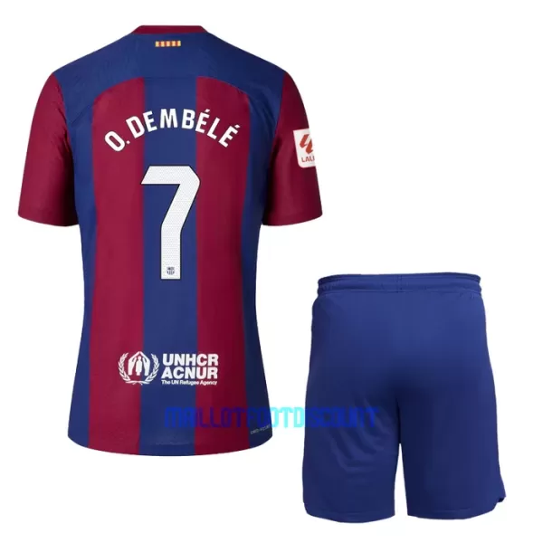 Kit De Football FC Barcelone Ousmane Dembélé 7 Enfant Domicile 23/24