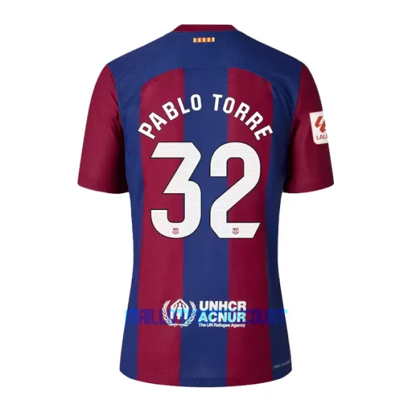 Kit De Football FC Barcelone Pablo Torre 32 Enfant Domicile 23/24