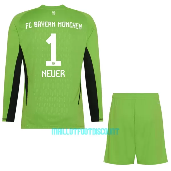 Kit De Football Gardien FC Bayern Munich Manuel Neuer 1 Enfant Extérieur 23/24 Manches Longues