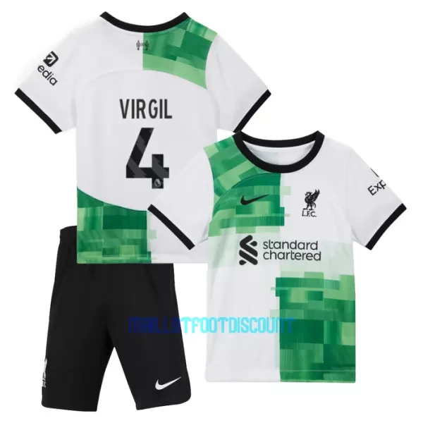 Kit De Football Liverpool Virgil van Dijk 4 Enfant Extérieur 23/24