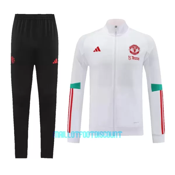 Manchester United Ensemble Vestes d'Entraînement 23/24 Blanc