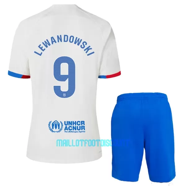 Kit De Football FC Barcelone Robert Lewandowski 9 Enfant Extérieur 23/24