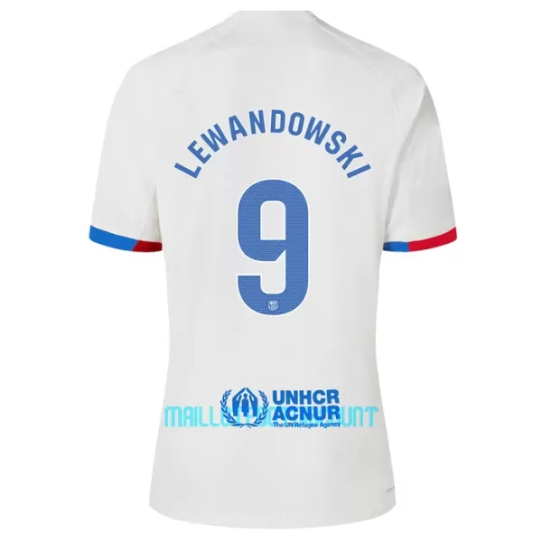 Maillot De Foot FC Barcelone Robert Lewandowski 9 Extérieur 23/24