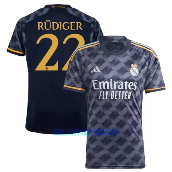 Maillot De Foot Real Madrid Antonio Rudiger 22 Extérieur 23/24