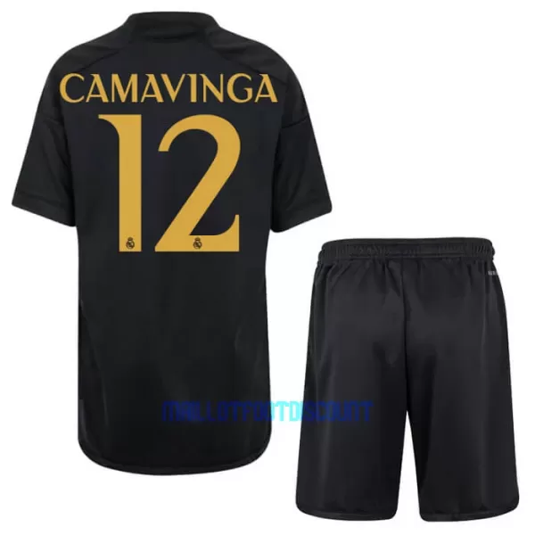 Kit De Football Real Madrid Eduardo Camavinga 12 Enfant Third 23/24