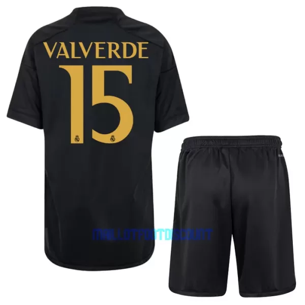 Kit De Football Real Madrid Federico Valverde 15 Enfant Third 23/24