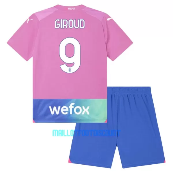 Kit De Football Milan AC Olivier Giroud 9 Enfant Third 23/24