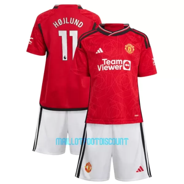 Kit De Football Manchester United Rasmus Højlund 11 Enfant Domicile 23/24